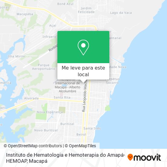 Instituto de Hematologia e Hemoterapia do Amapá-HEMOAP mapa