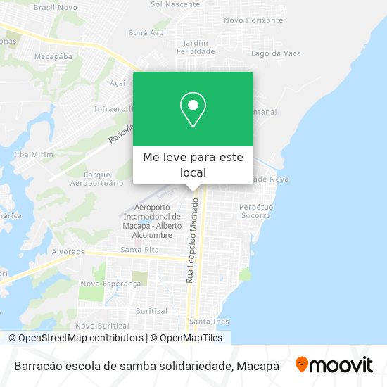 Barracão escola de samba solidariedade mapa