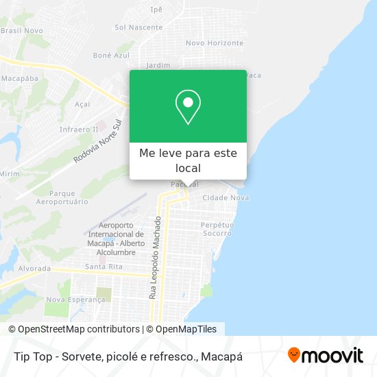 Tip Top - Sorvete, picolé e refresco. mapa