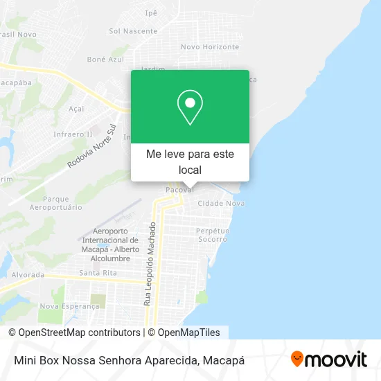 Mini Box Nossa Senhora Aparecida mapa