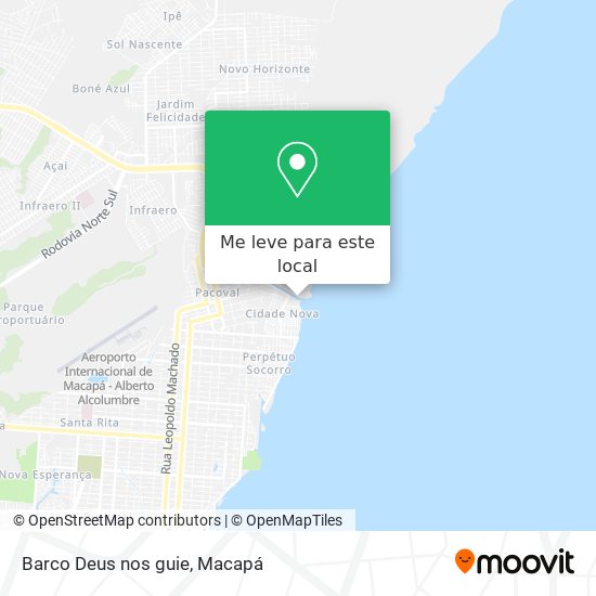 Barco Deus nos guie mapa