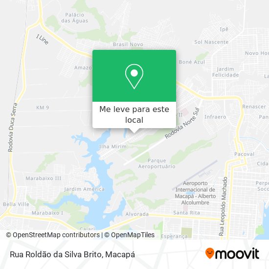 Rua Roldão da Silva Brito mapa