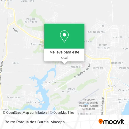 Bairro Parque dos Buritis mapa