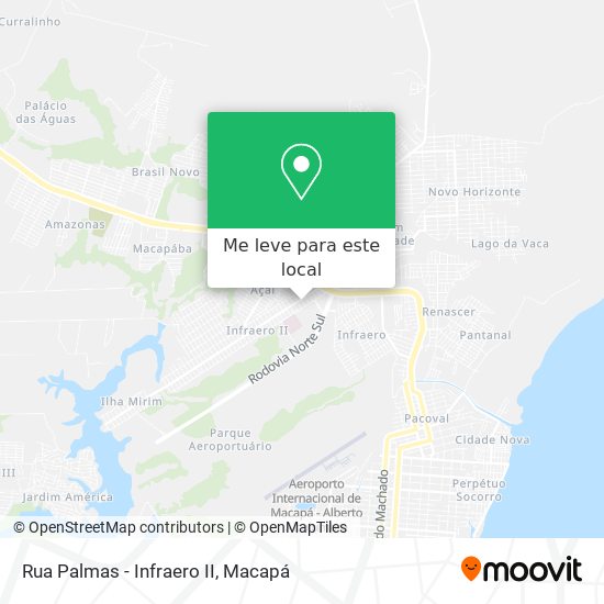 Rua Palmas - Infraero II mapa