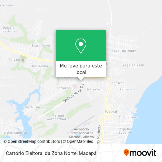 Cartório Eleitoral da Zona Norte mapa