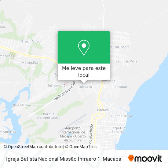 Igreja Batista Nacional Missão Infraero 1 mapa