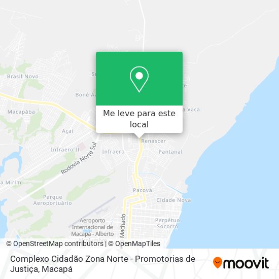 Complexo Cidadão Zona Norte - Promotorias de Justiça mapa