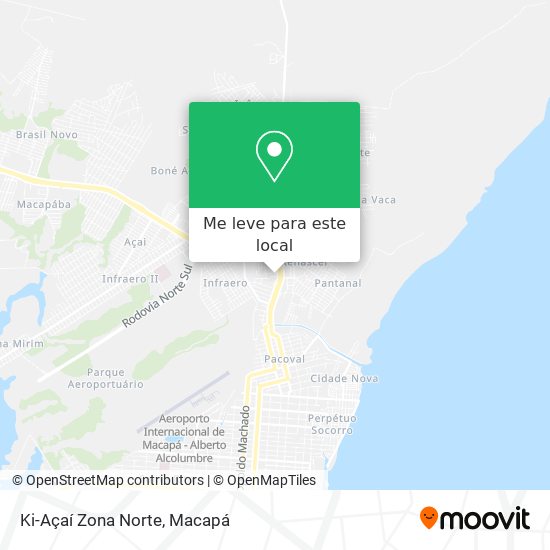 Ki-Açaí Zona Norte mapa