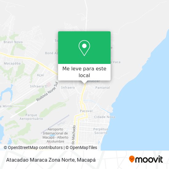 Atacadao Maraca Zona Norte mapa