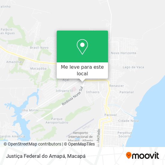 Justiça Federal do Amapá mapa