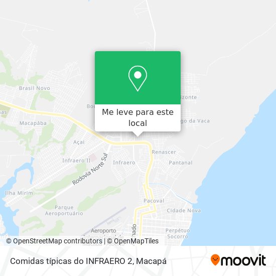 Comidas típicas do INFRAERO 2 mapa