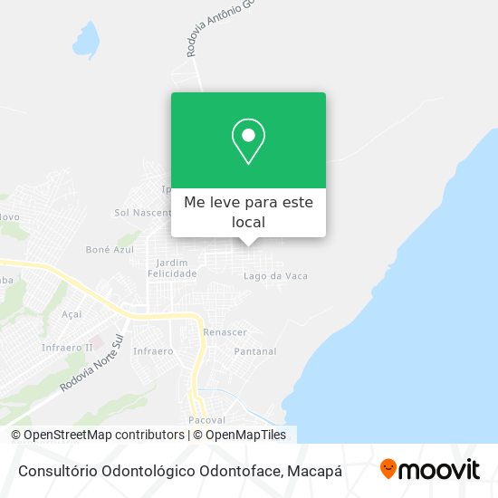 Consultório Odontológico Odontoface mapa