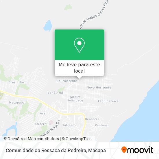 Comunidade da Ressaca da Pedreira mapa