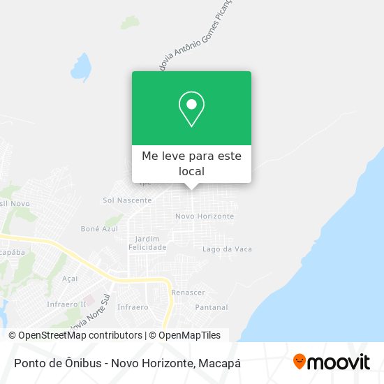 Ponto de Ônibus - Novo Horizonte mapa