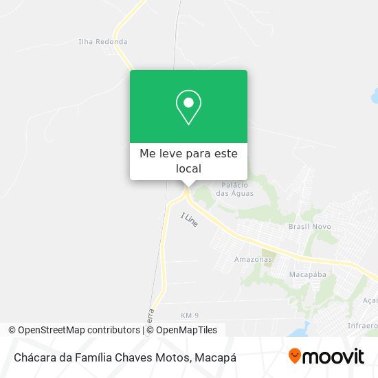 Chácara da Família Chaves Motos mapa