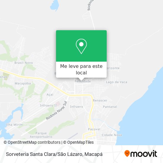Sorveteria Santa Clara / São Lázaro mapa