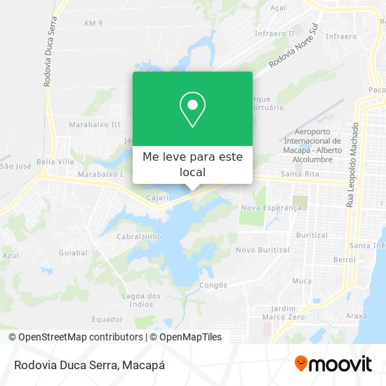 Rodovia Duca Serra mapa