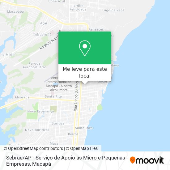 Sebrae / AP - Serviço de Apoio às Micro e Pequenas Empresas mapa