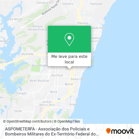 ASPOMETERFA - Associação dos Policiais e Bombeiros Militares do Ex-Território Federal do Amapá mapa