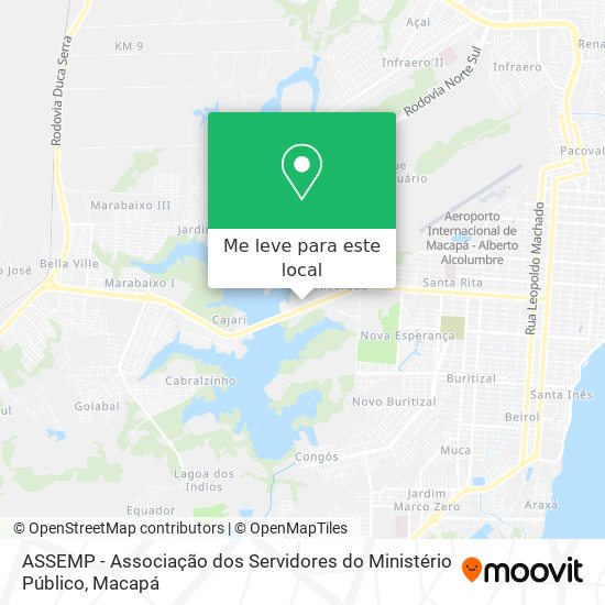 ASSEMP - Associação dos Servidores do Ministério Público mapa