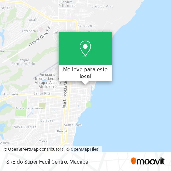 SRE do Super Fácil Centro mapa