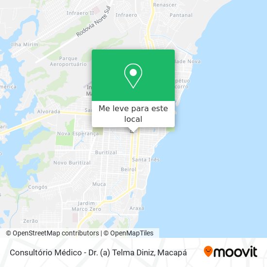 Consultório Médico - Dr. (a) Telma Diniz mapa