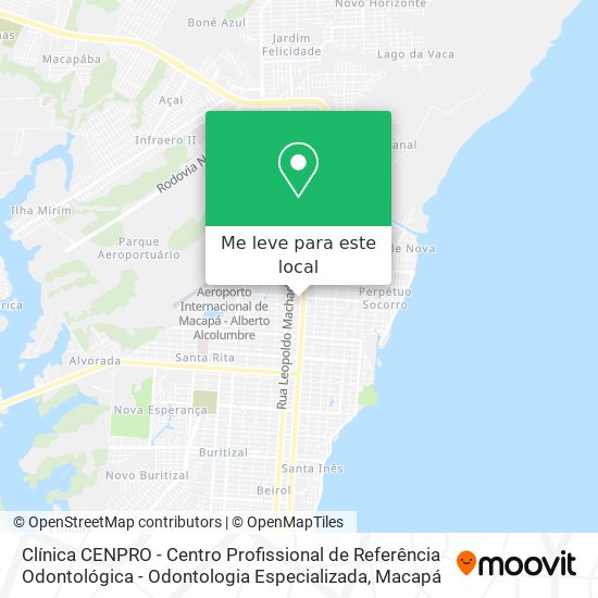 Clínica CENPRO - Centro Profissional de Referência Odontológica - Odontologia Especializada mapa