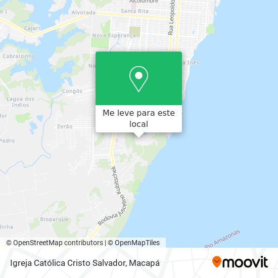 Igreja Católica Cristo Salvador mapa