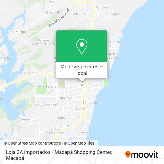 Loja 2A importados - Macapá Shopping Center mapa