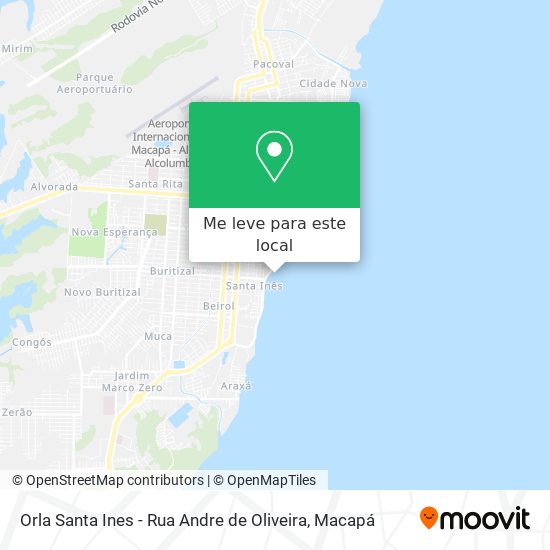 Orla Santa Ines - Rua Andre de Oliveira mapa