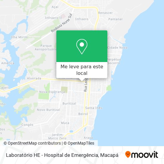 Laboratório HE - Hospital de Emergência mapa