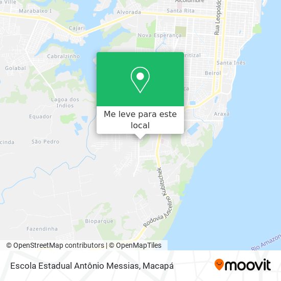 Escola Estadual Antônio Messias mapa