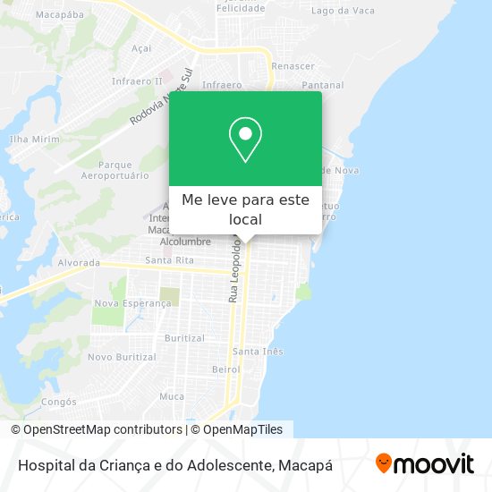 Hospital da Criança e do Adolescente mapa