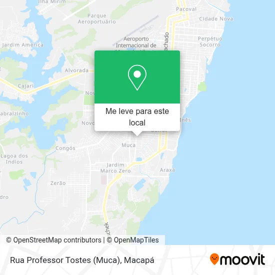 Rua Professor Tostes (Muca) mapa