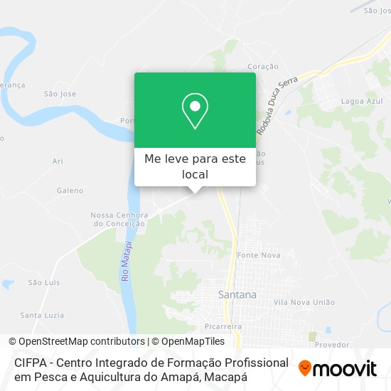 CIFPA - Centro Integrado de Formação Profissional em Pesca e Aquicultura do Amapá mapa