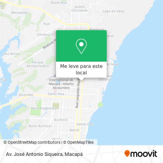 Av. José Antonio Siqueira mapa