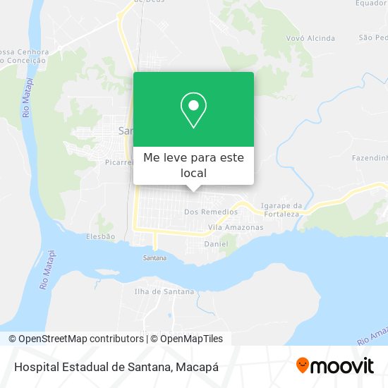 Hospital Estadual de Santana mapa