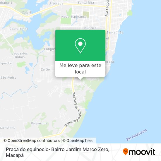 Praça do equinocio- Bairro Jardim Marco Zero mapa