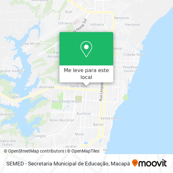 SEMED - Secretaria Municipal de Educação mapa