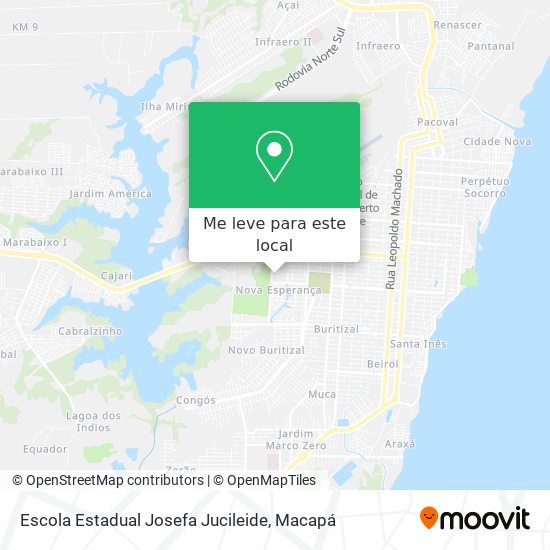 Escola Estadual Josefa Jucileide mapa