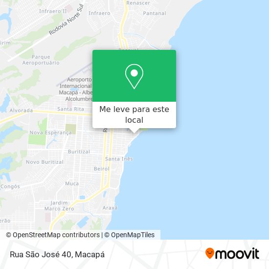 Rua São José 40 mapa