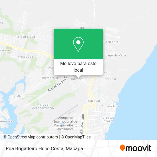 Rua Brigadeiro Helio Costa mapa