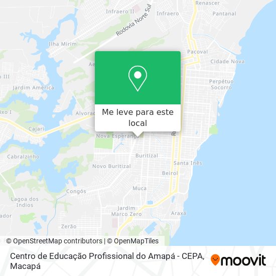 Centro de Educação Profissional do Amapá - CEPA mapa