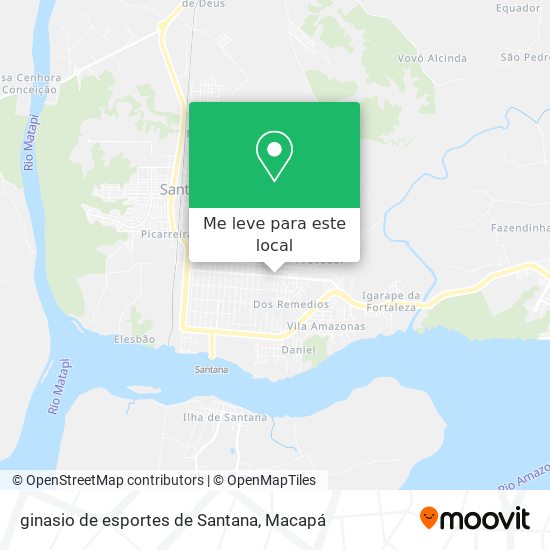 ginasio de esportes de Santana mapa