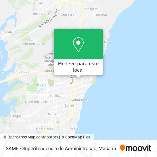 SAMF - Superitendência de Administração mapa