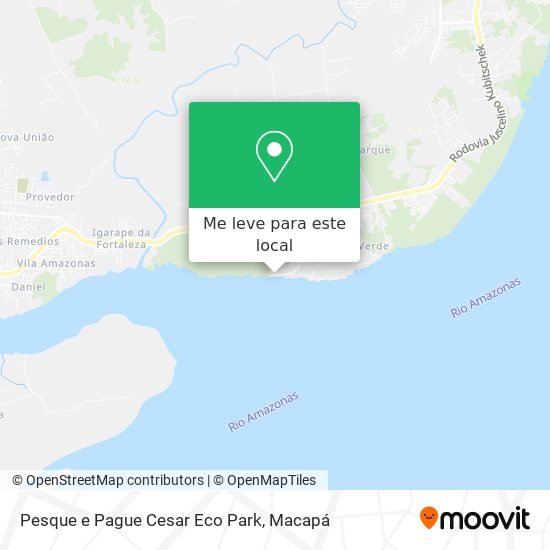 Pesque e Pague Cesar Eco Park mapa