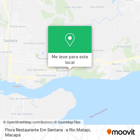 Flora Restaurante Em Santana . e Rio Matapi mapa