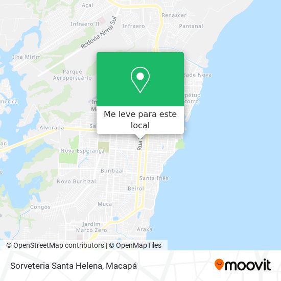 Sorveteria Santa Helena mapa