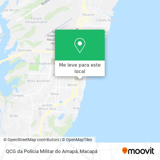 QCG da Polícia Militar do Amapá mapa
