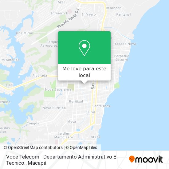 Voce Telecom - Departamento Administrativo E Tecnico. mapa